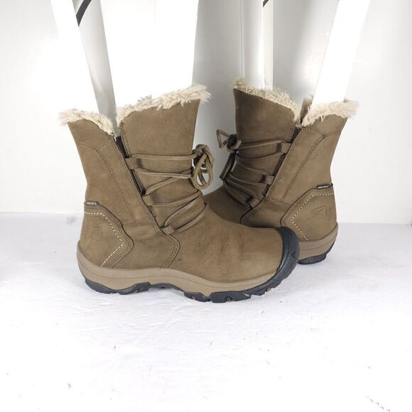 Keen Women's Brighton Low US6 Brown Leather insulated  Shearling Snow Boots - Picture 9 of 16